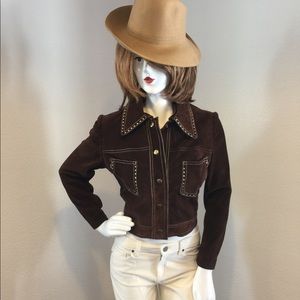 Vintage Suede Jacket Snap Enclosures